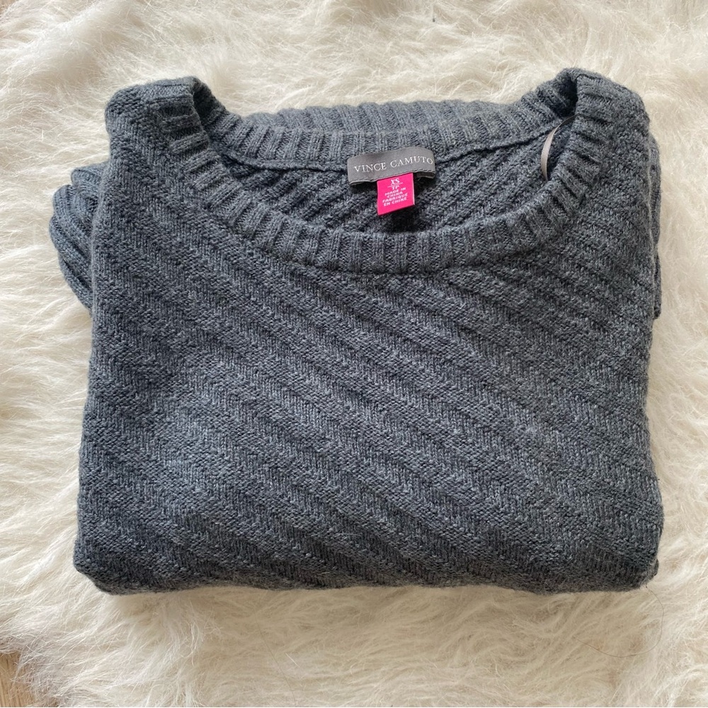 Vince Camuto Ribbed Knit Balloon Sleeve Sweater